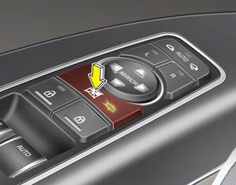 The driver can disable the power window switches on the rear passengers doors