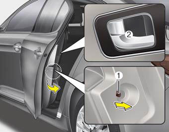 The child safety lock is provided to help prevent children seated in the rear