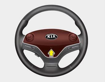 To sound the horn, press the horn symbol on your steering wheel. Check the horn