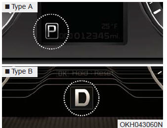 This indicator displays which automatic transaxle shift lever is selected.