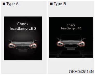 This warning message illuminates if the headlamp does not turned on normally