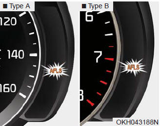 If the AFLS malfunction indicator comes on, the AFLS is not working properly.