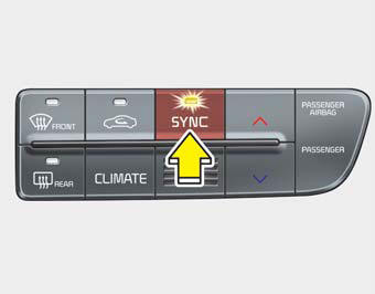 Adjusting the driver, passenger and rear side temperature equally