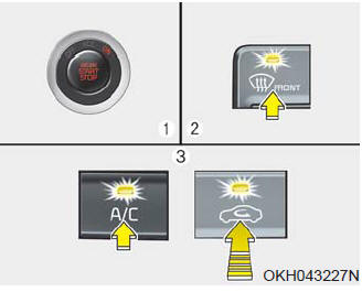 1. Turn the Engine Start/Stop Button to the ON position.