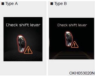 2.If the shift lever has some problem with main system, the warning will be illuminated.