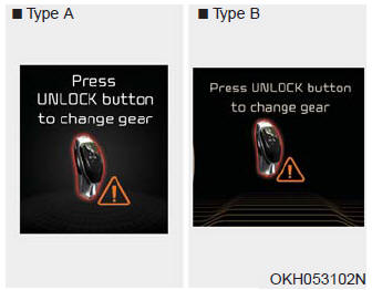 If you do not press [UNLOCK] button, the warning will be illuminated.