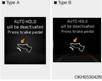 If you did not apply the brake pedal when you release the Auto Hold by pressing