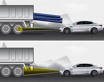 Always be cautious for vehicles with higher height or vehicles carrying loads