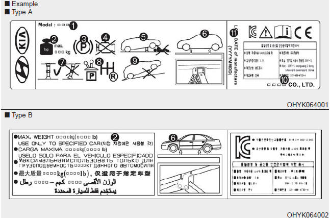 The actual Jack label in the vehicle may differ from the illustration. For more